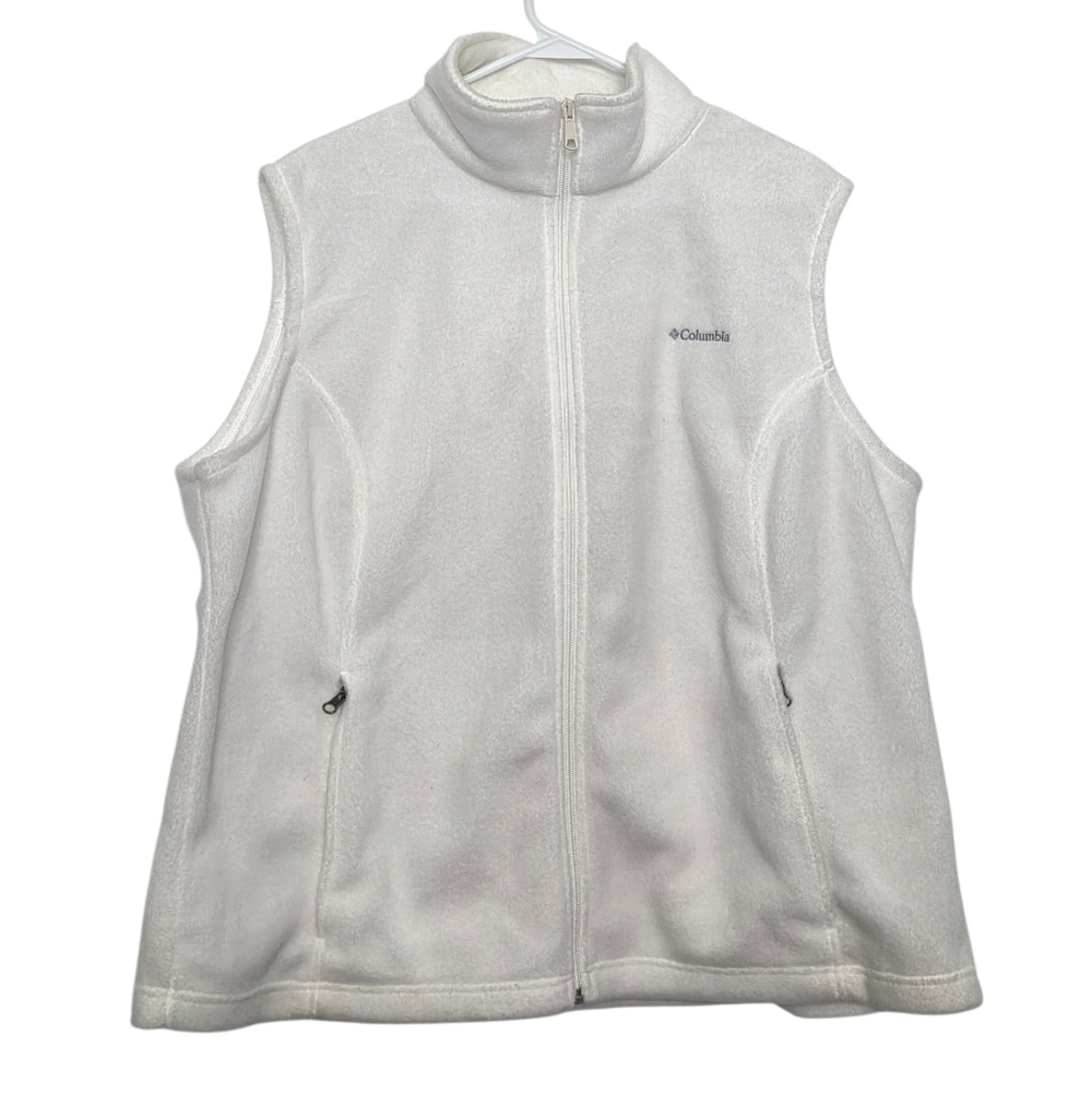 Columbia Soft White Sleeveless Fleece